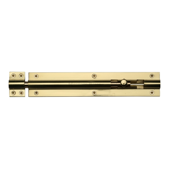 C1584 8-PB • 202 x 038mm • Polished Brass • Heritage Brass Straight Barrel Bolt